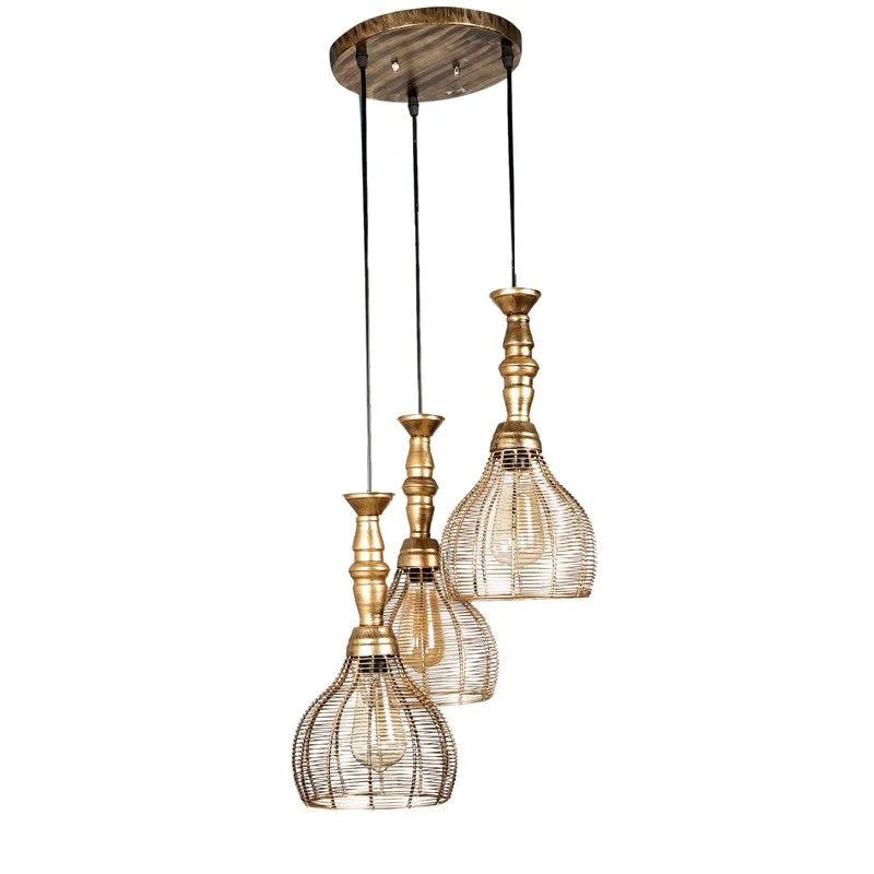 Heritage Cage Iron Ceiling Lamp media 3