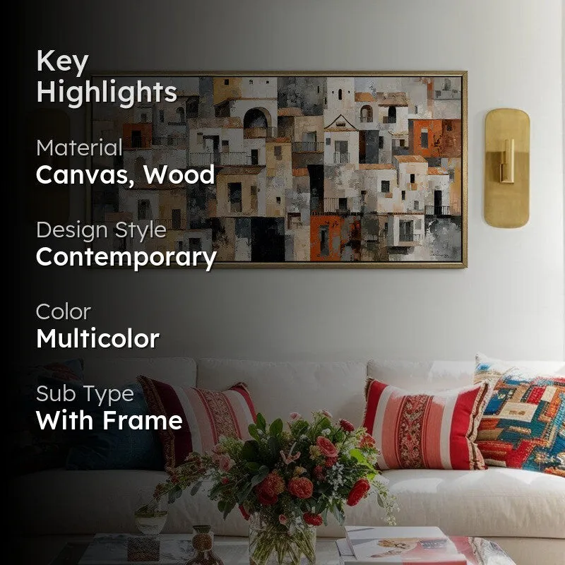 Urbanity Canvas Wall Painting With Frame media 2
