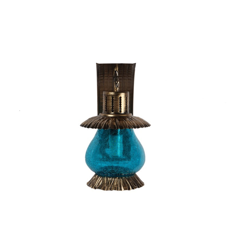 Crackle Blue Iron Wall Lamp media 5