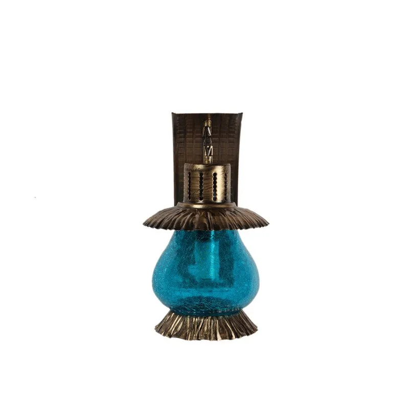 Crackle Blue Iron Wall Lamp media 5