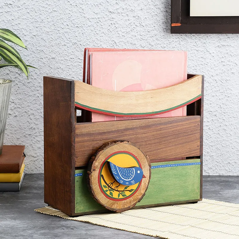Olai Wood Magazine Holder - Beige media 1