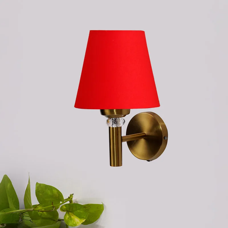 Aquilla Steel & Cotton Wall Lamp - Red media 3
