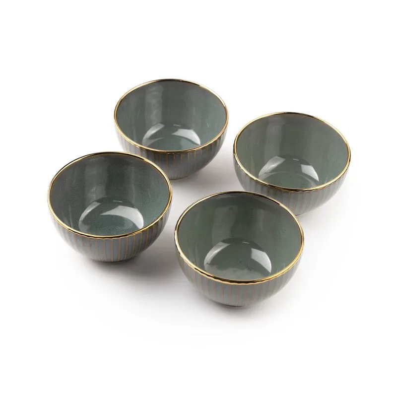Ornella Soup Bowls (Green,350 mL Each) - Set Of Four media 6