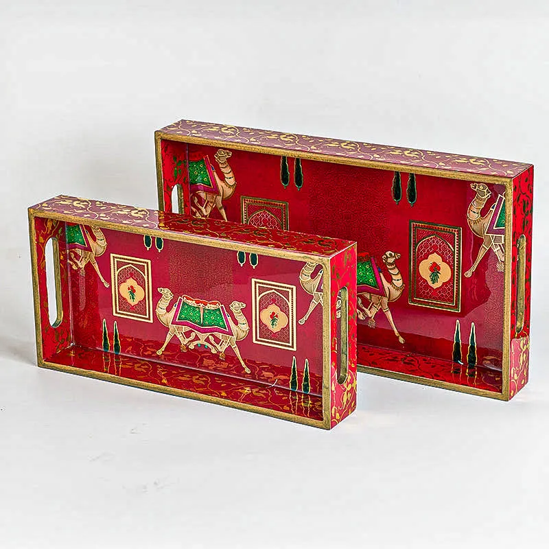 Camel Carriage Serving Tray - Medium & Small media 7