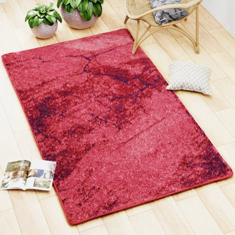 Ivron Abstract Micro Fiber Area Rug - Pink,Red media 3
