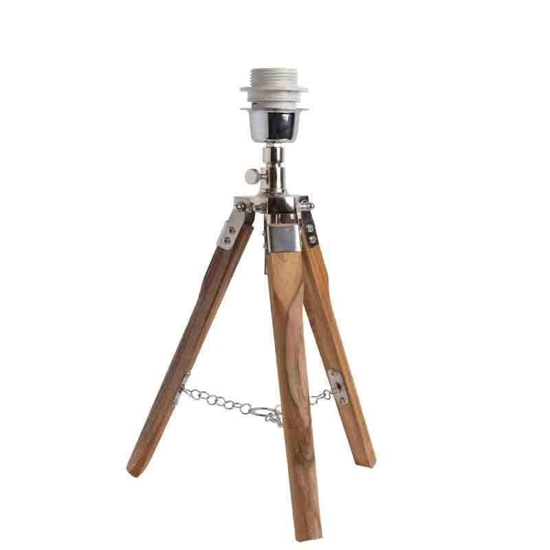 Mini Tripod Fabric Table Lamp - Brown media 4
