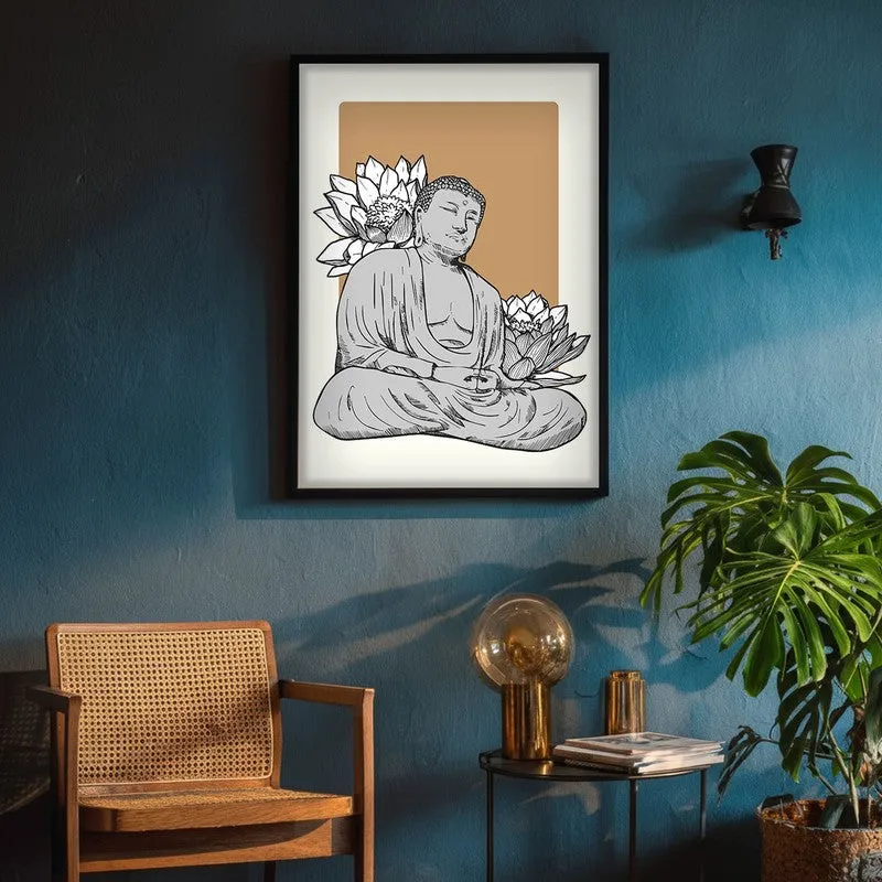 Shi Kamala Buddha Archival Paper Wall Art With Frame media 5