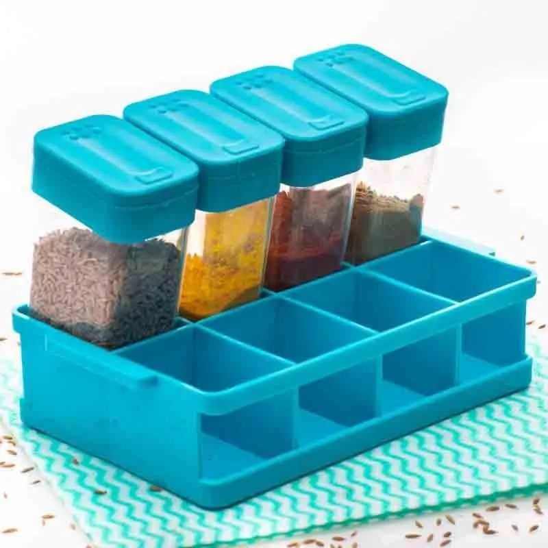 Blue Sleeky Spice Container (80 mL Each) - Set Of 8 media 3