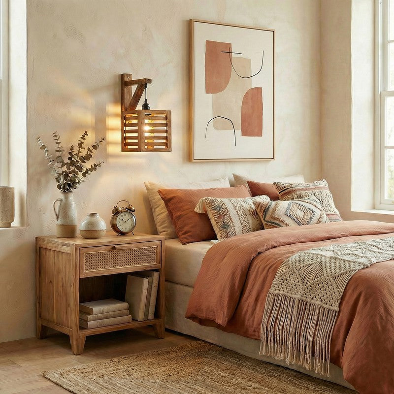 GeoLine Wooden Wall Lamp - Brown media 3