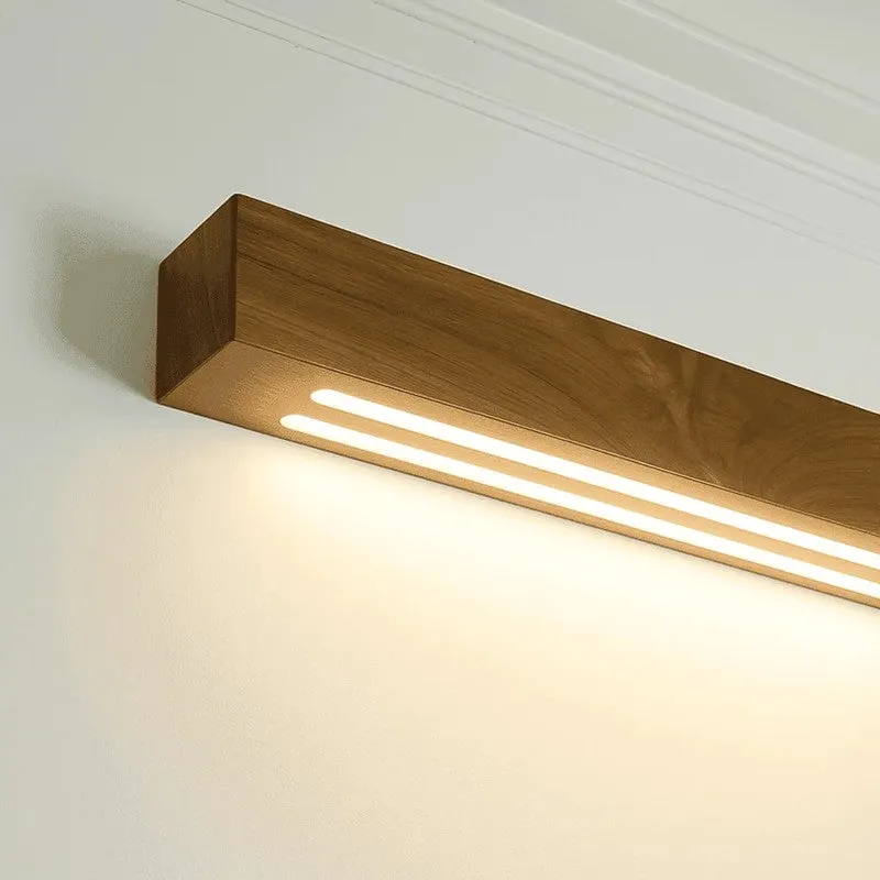 Slim Rose Wood LED Wall Lamp media 5