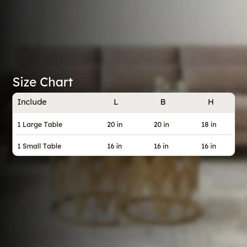 Kairo Curve Accent Table (Brown & White) - Set Of Two media 9