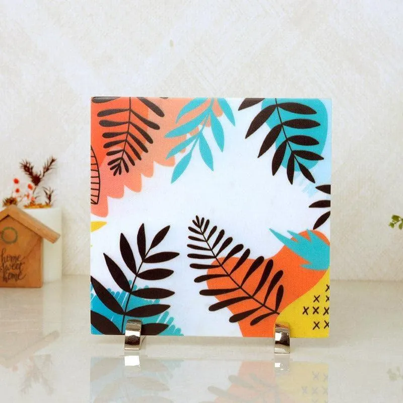 Leafy Essence Printed Marble Showpiece Table Accent media 1