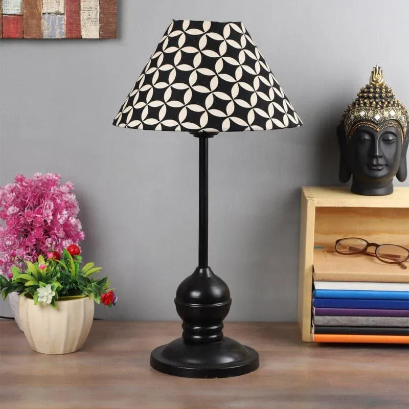 Tatania Lura Fabric Table Lamp - Black,White media 3