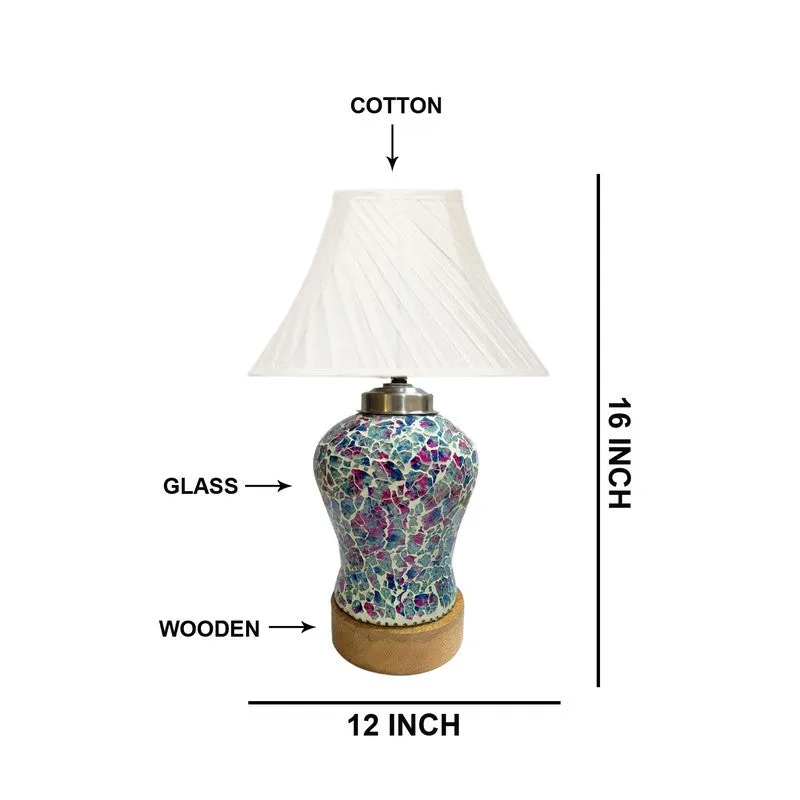 Floranisse I Pleated Wooden Table Lamp - Multicolor media 7