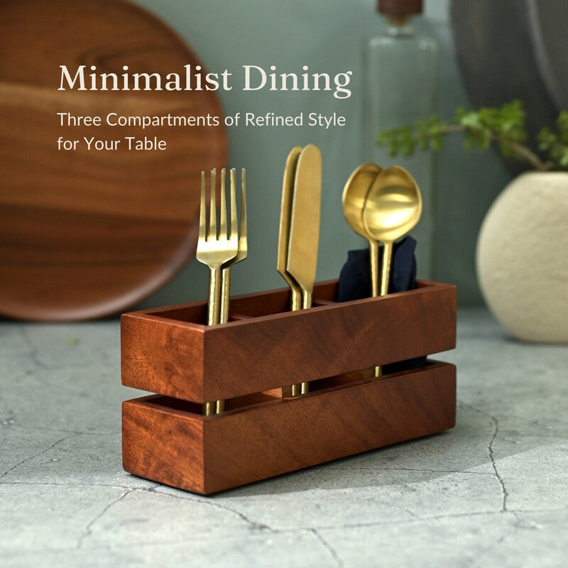Zera Wooden Cutlery Holder image 3