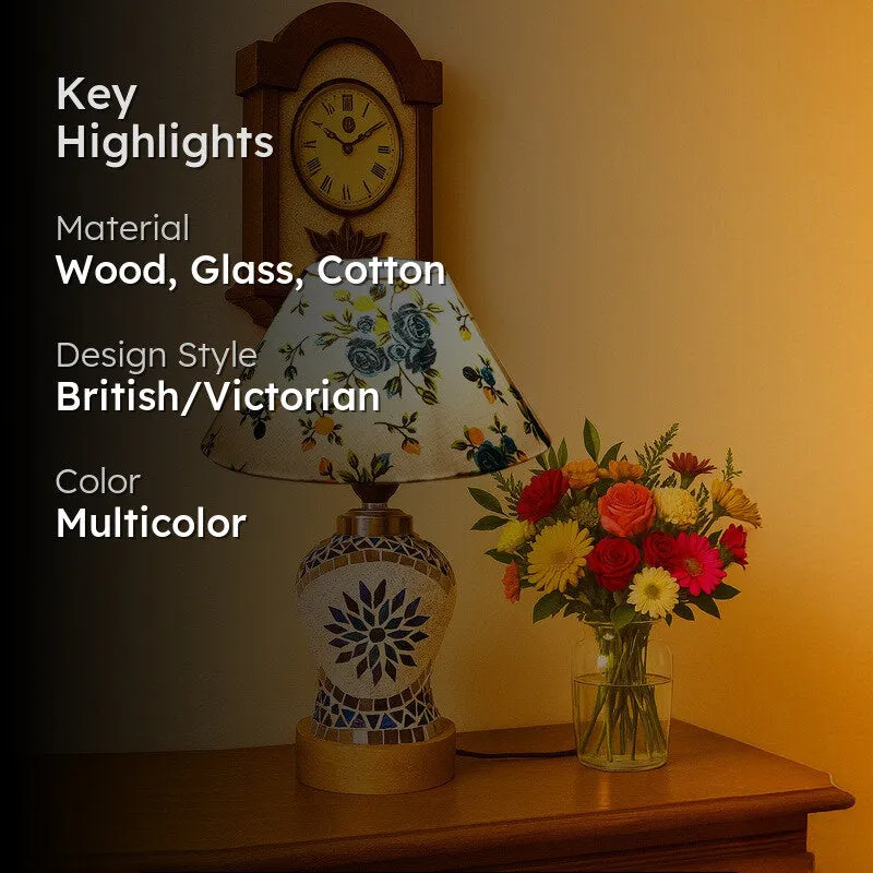 Floranira Fleur Wooden Table Lamp - Multicolor media 2