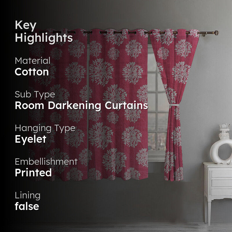 Snow Buds Room Darkening Curtain - Set Of Three media 2