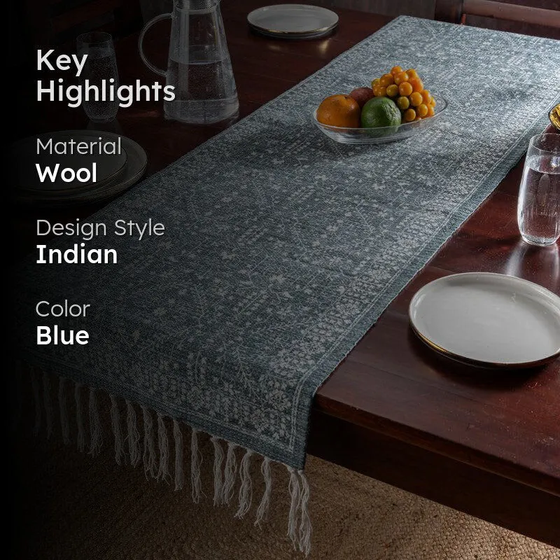Emera Handwoven & Printed Wool Table Runner media 2