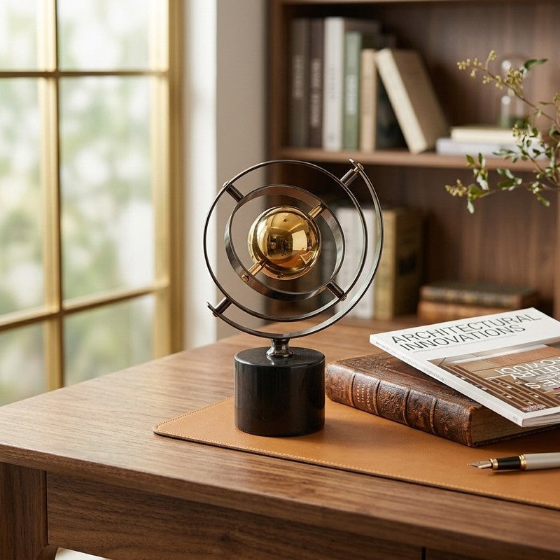Gyroluxe Metal & Marble Showpiece