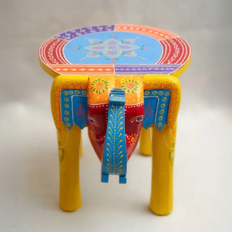 Tazva Traditional  Mango Wood Stool media 3