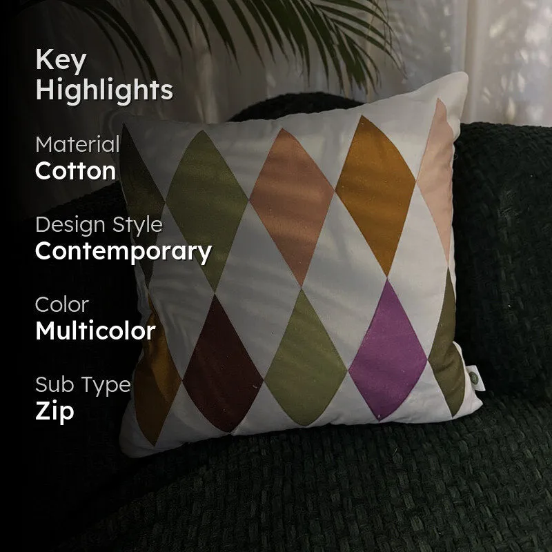 Argyle Cotton Cushion Cover media 2
