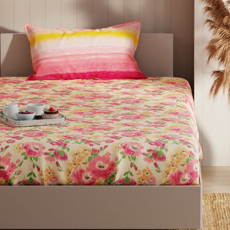 Bloom Aura Microfiber Bedsheet - 135 GSM media 3