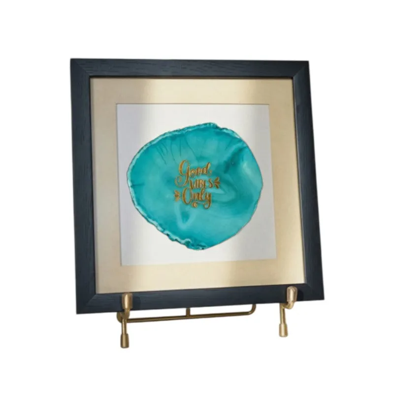 Good Vibes Only Agate Showpiece - Turquoise media 6