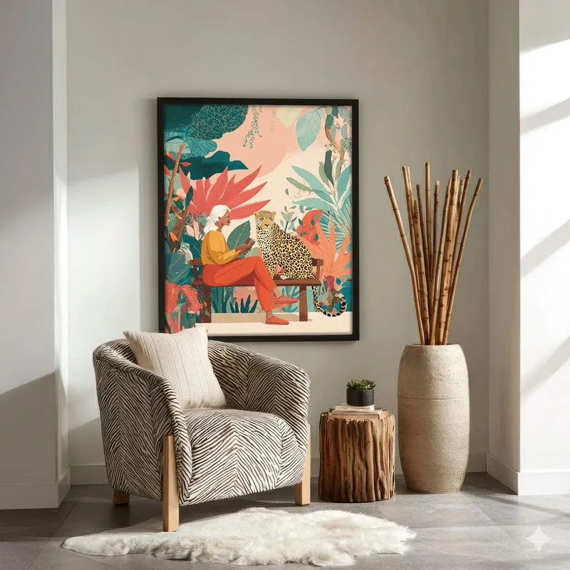 Benchside Bond Canvas Wall Painting - Black Frame media 4