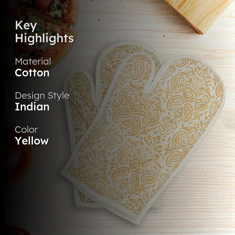 Swayam Tapsi Kitchen Gloves (Yellow) - Set Of Two media 2