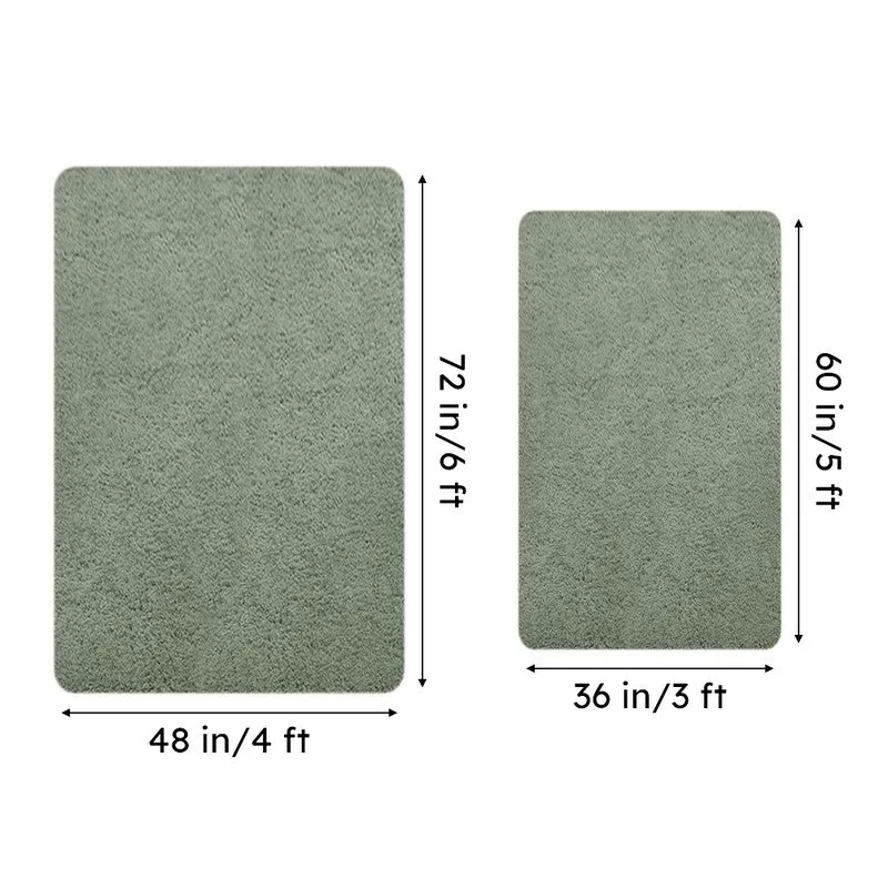 Vegas Luxe Micro Fiber Area Rug - Sage Green media 7