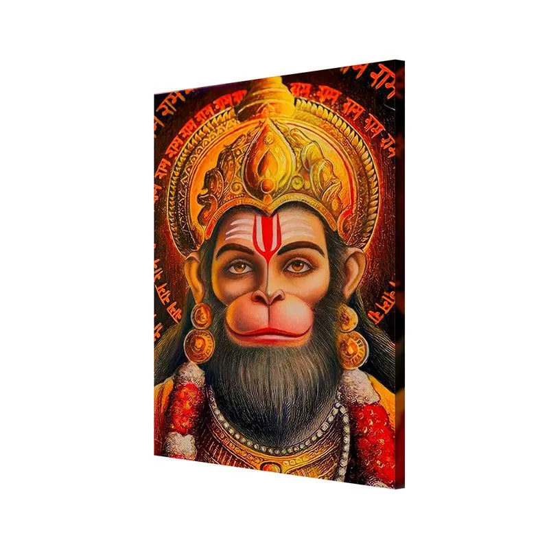 Hanuman's Gaze Poly Canvas Wall Painting media 4