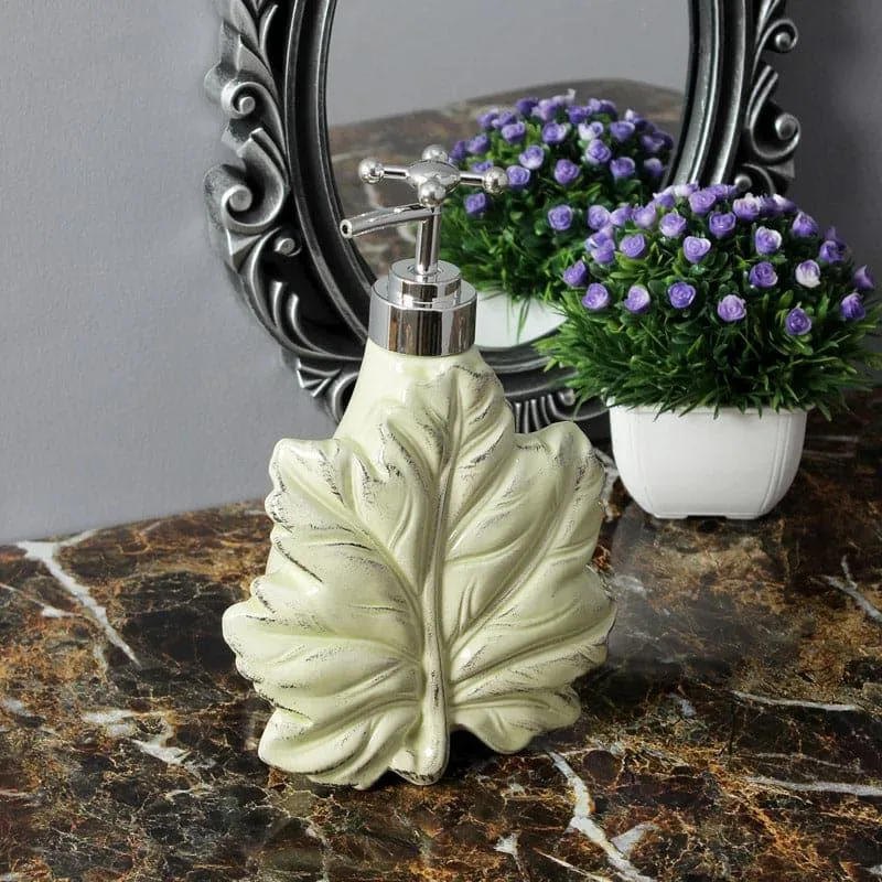 Maple Leaf Basin Soap Dispenser - Yellow media 3