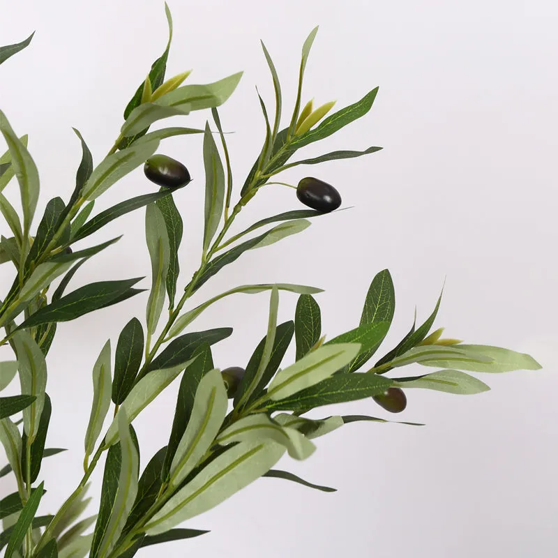 Verdiq Artificial Olive With Black Plastic Pot - 5 Feet media 6