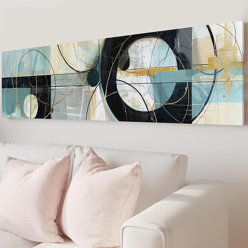 Whispers In Blue Abstract Canvas Wall Art media 5