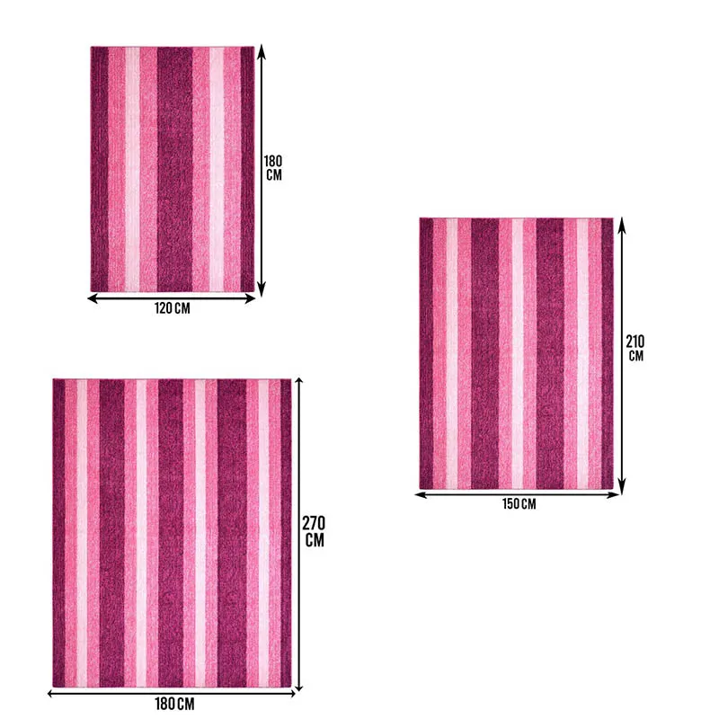 Line Tuft Anti Slip Carpet - Pink media 8