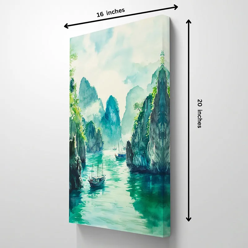 Turquoise Waterscape Wall Art media 5