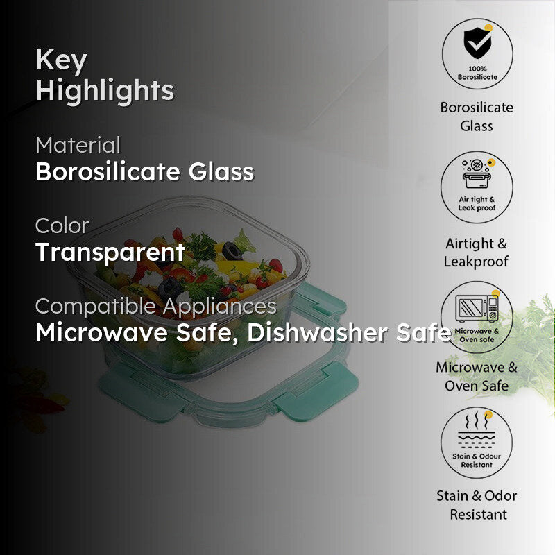 Crusade Square Glass Container - 520 ML media 2