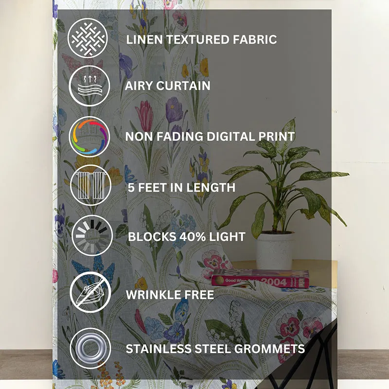 Clearra Linen Texture Sheer Curtain - Set Of Two media 10
