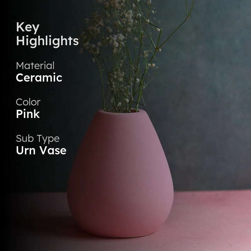 Yelena Ceramic Vase - Pink media 2
