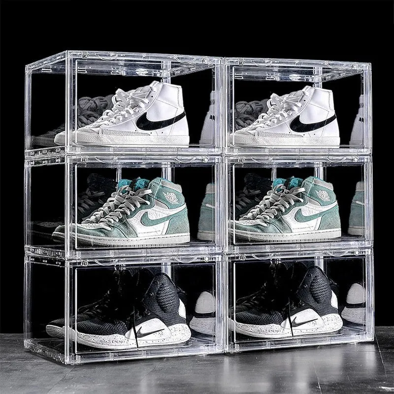Transparent Stackable Shoe Box Organizer - Set Of Six media 3