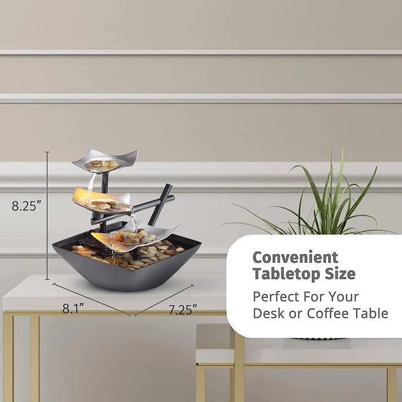 Flow Of Peace Table Top Metal Fountain media 10