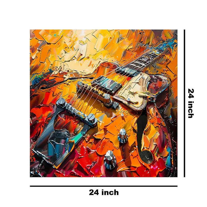 Electric Guitar Abstract Wall Painting media 8