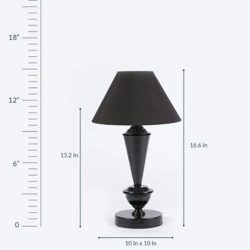 Iris Facy Fabric Table Lamp - Black media 4