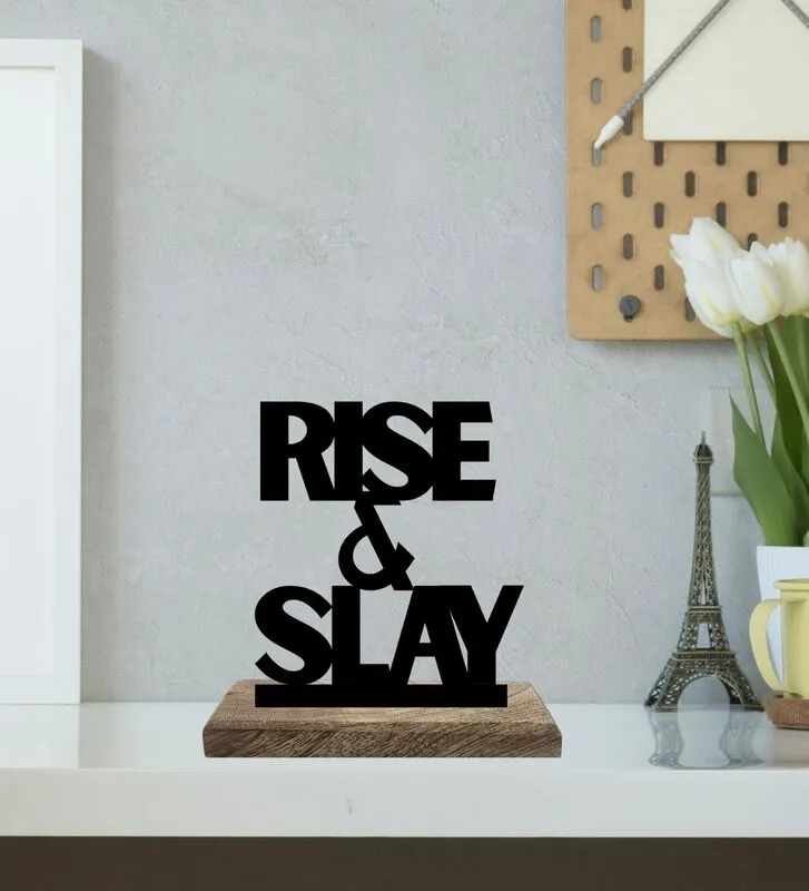 Rise Up Goal Digger Typography Showpiece - Set Of Two media 4