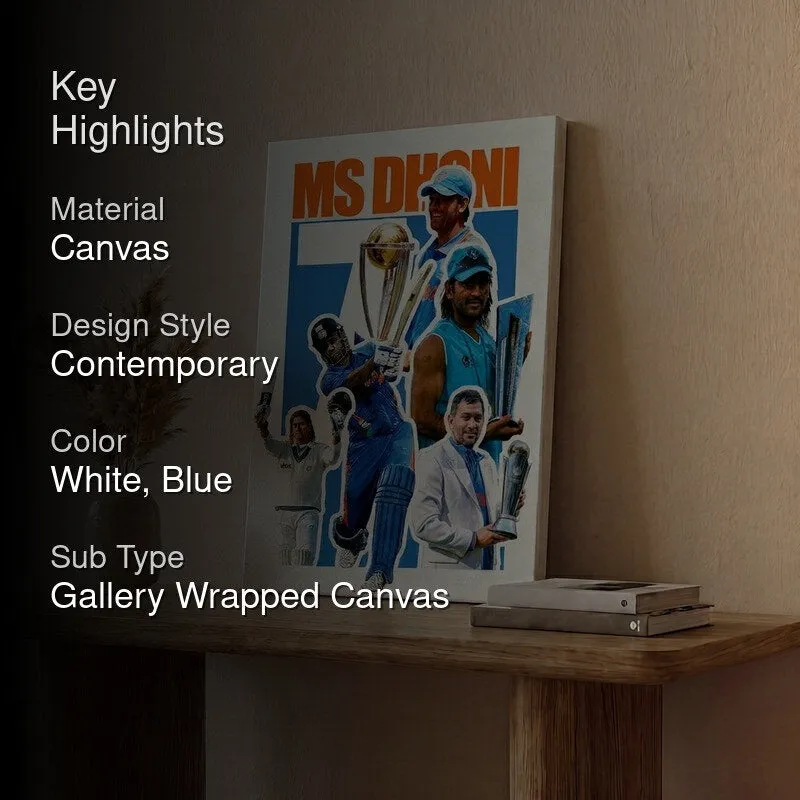 MS Dhoni Canvas Wall Art media 2
