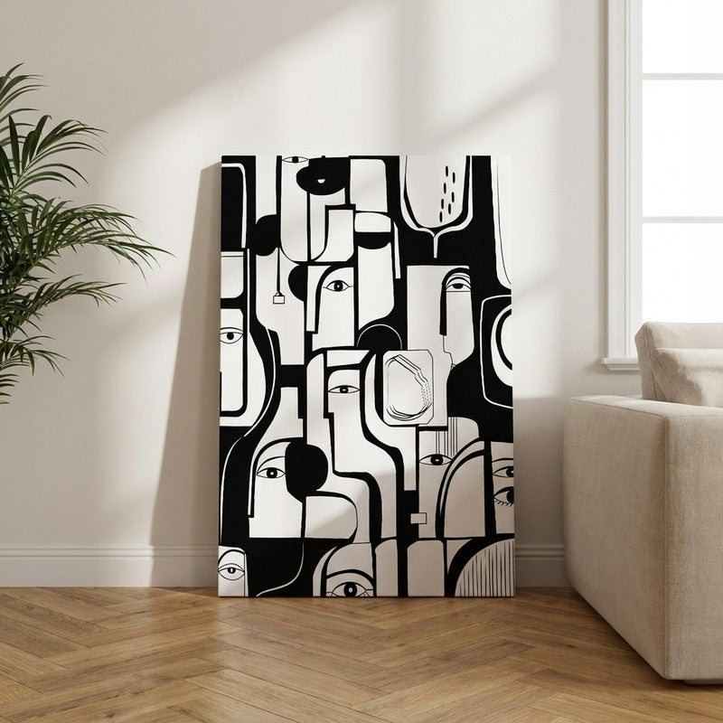 Monochrome Muse Canvas Wall Painting