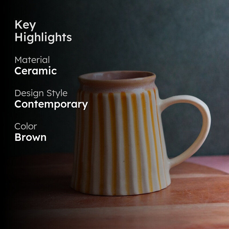 Rogo Ceramic Coffee Mug (350 mL) - Yellow media 2