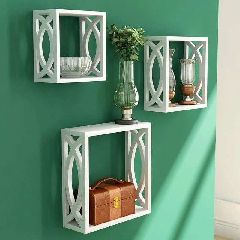 Eclectic Exhibitors Wall Shelf - White - Set Of Three media 1