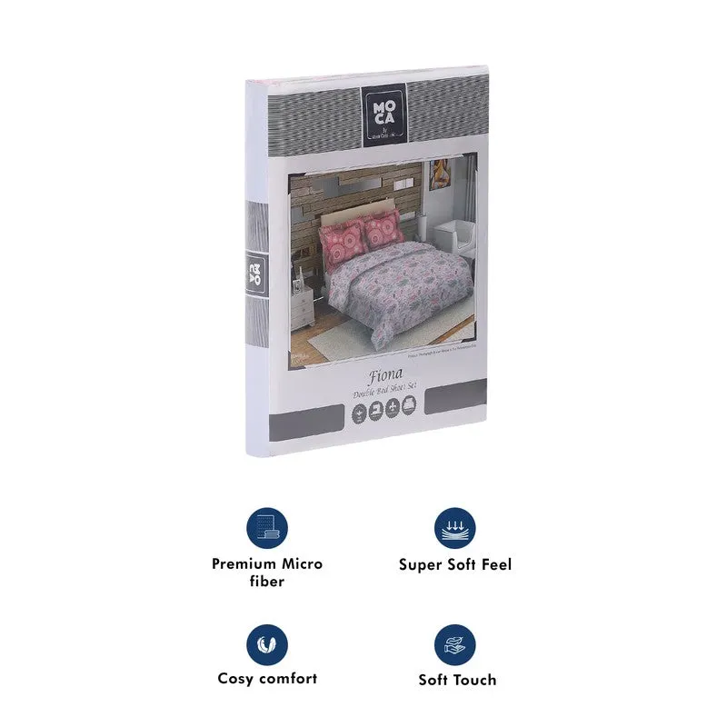 Monte Carlo Floral Dream Cotton Bedsheet(Blue,Pink) - 104 TC media 10
