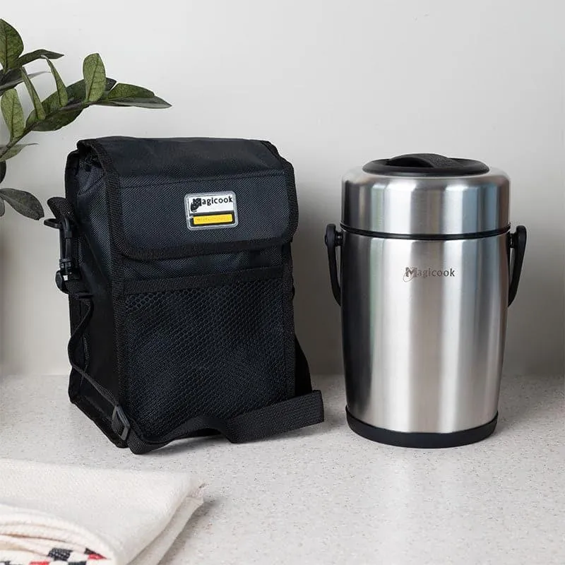 Cassa Insulated Lunch Box (Steel) 2500 ML - Two Piece Set media 3